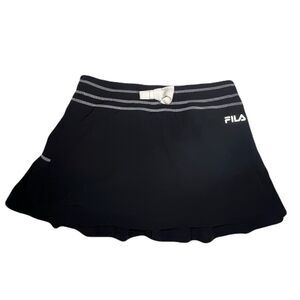Fila Sport Women's M Performance Skort Black W/Pleated Back Skort